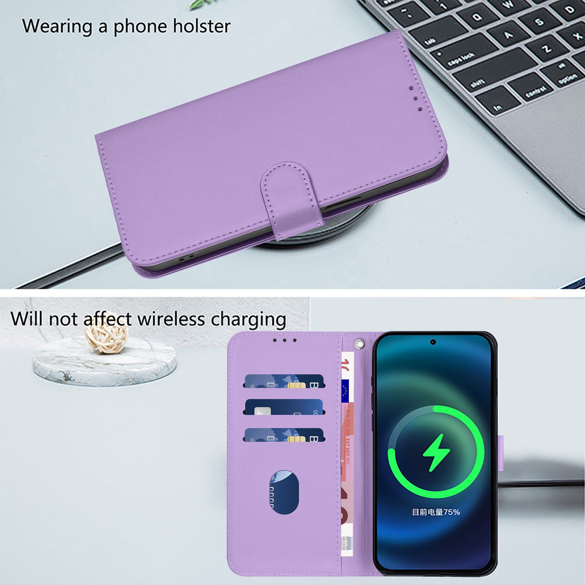 Xiaomi Redmi Note 17 Pro (5G) EIDERWOOD Faux Leather Flip Case with Strap - Purple