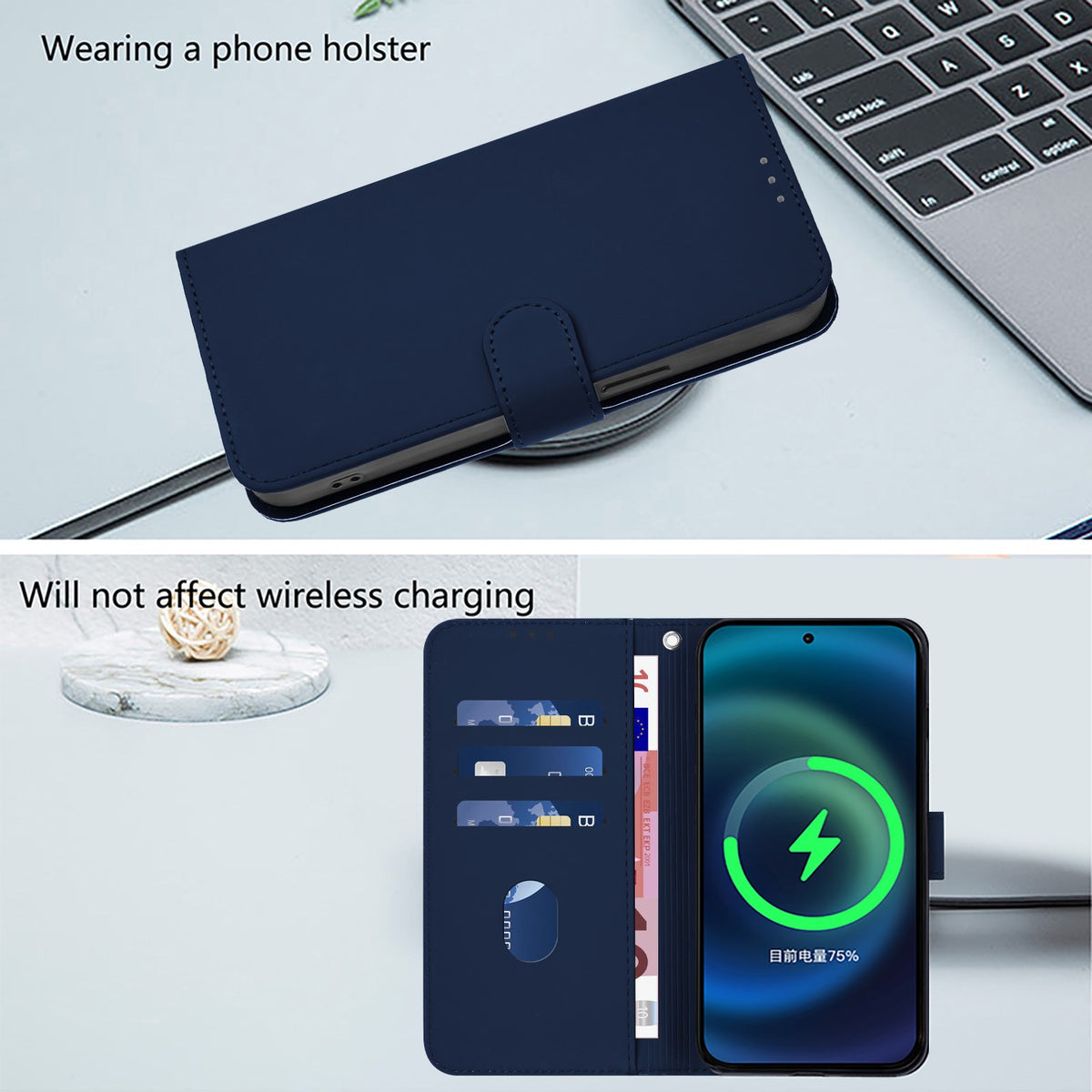 Xiaomi Redmi Note 17 Pro (5G) EIDERWOOD Faux Leather Flip Case with Strap - Blue