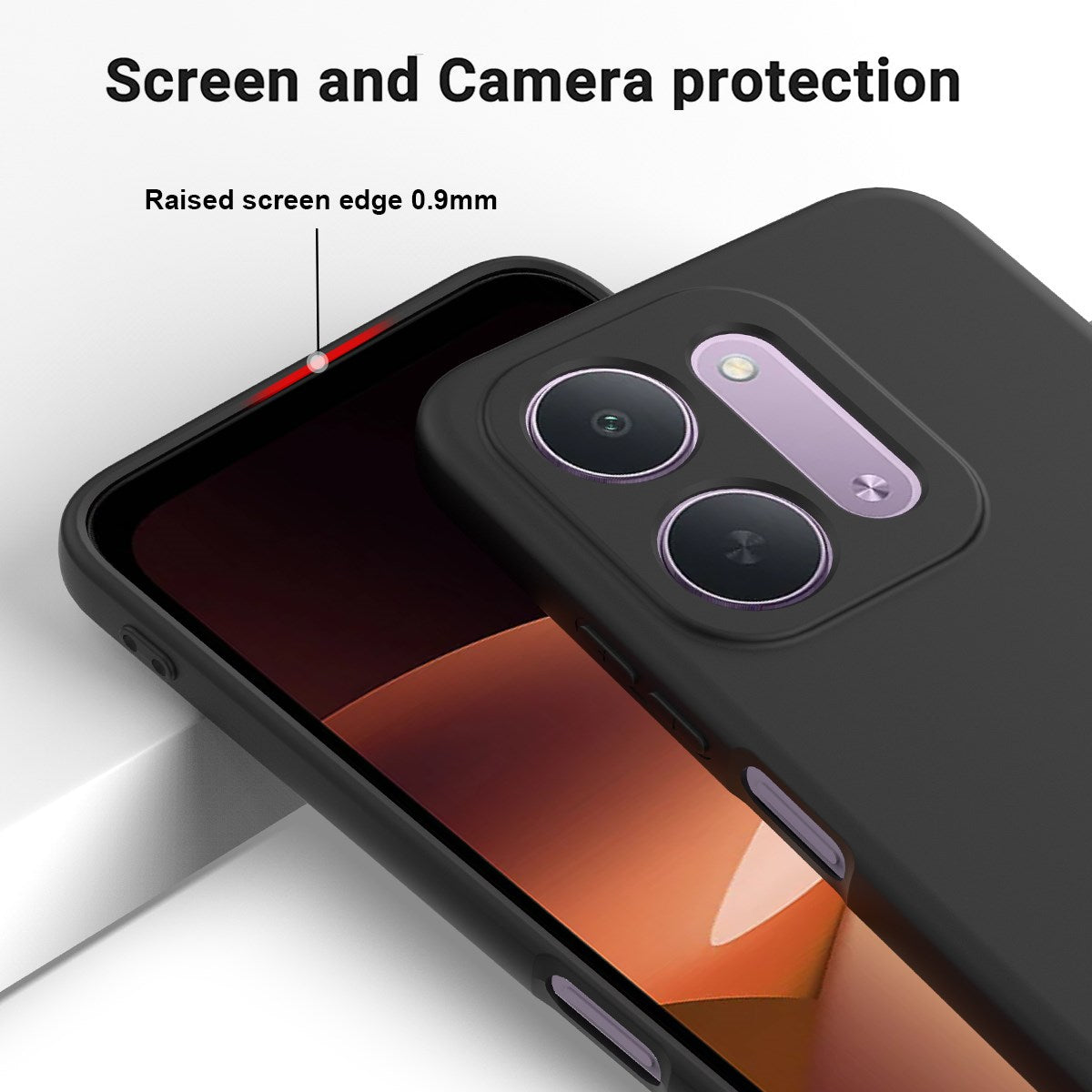Xiaomi Redmi 17C (5G) EIDERWOOD Silicone Case w. Strap - Black