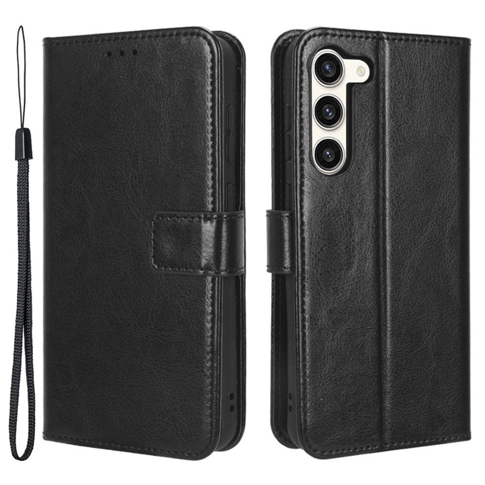 EIDERWOOD Samsung Galaxy S23+ (Plus) Faux Leather Flip Case with Cardholder & Stand Function - Black