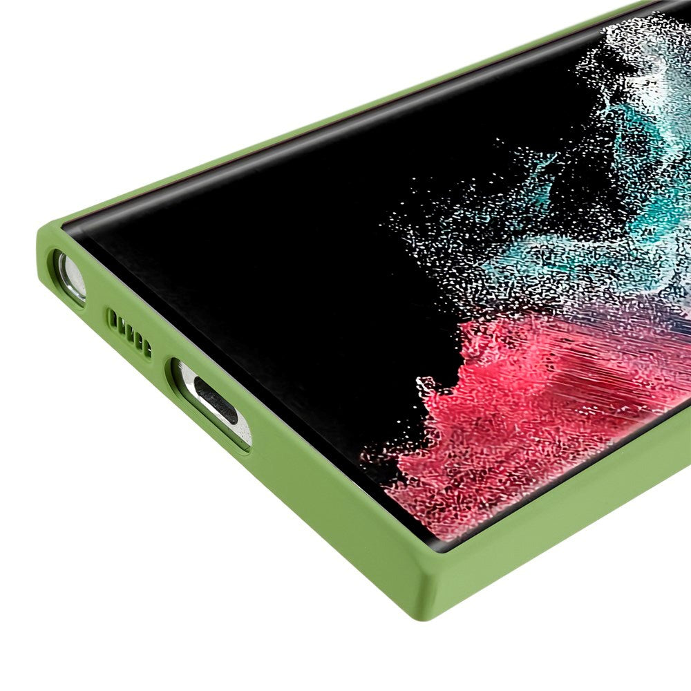 EIDERWOOD Samsung Galaxy S22 Ultra Lined Flexible Plastic Case - Light Green