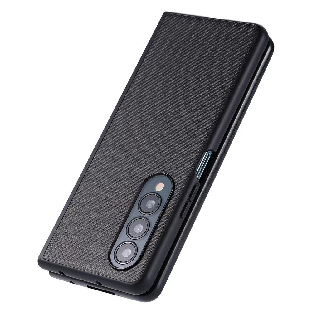 EIDERWOOD Samsung Galaxy Z Fold4 (5G) Hard Plastic Case with Leather Texture - Black