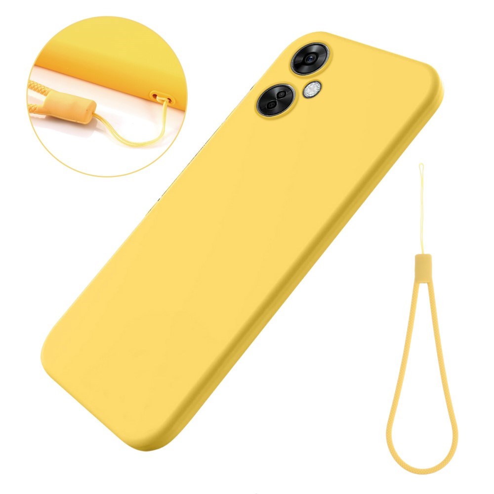 EIDERWOOD OnePlus Nord CE 3 Lite (5G) Lined Silicone Case with Strap - Yellow