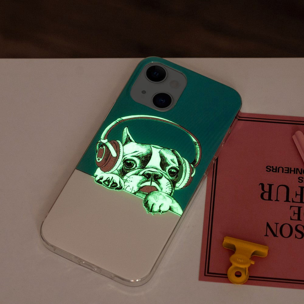 iPhone 15 Luminescent Flexible Case of Plastic w. Print - Frenchie