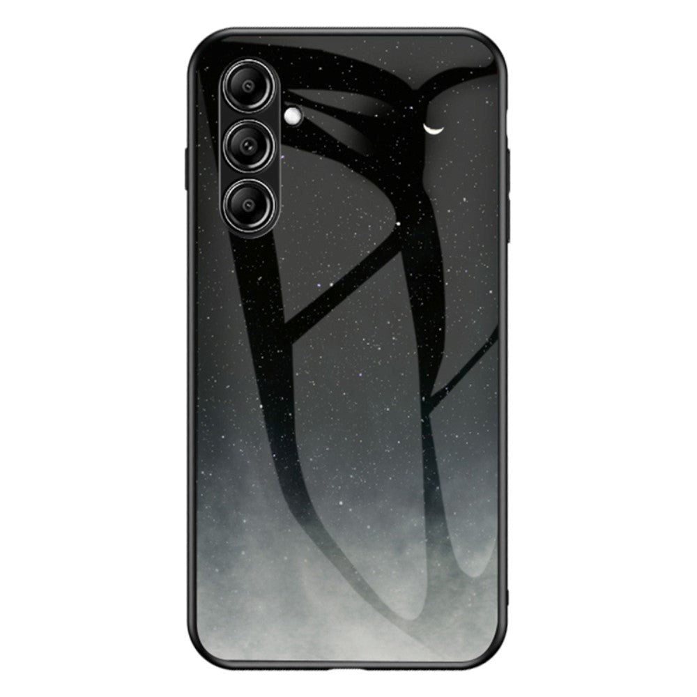 Samsung Galaxy S23 FE Plastik Bagside Cover m. Glasbagside - Stjernehimmel & Halvmåne