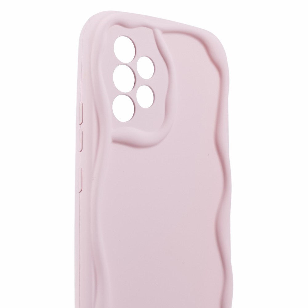 EIDERWOOD Samsung Galaxy A23 / A23 (5G) Flexible Plastic Case with Wavy Edges - Pink