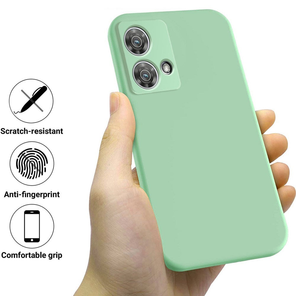 EIDERWOOD Motorola Edge 40 Neo Liquid Silicone Case w. Strap - Green