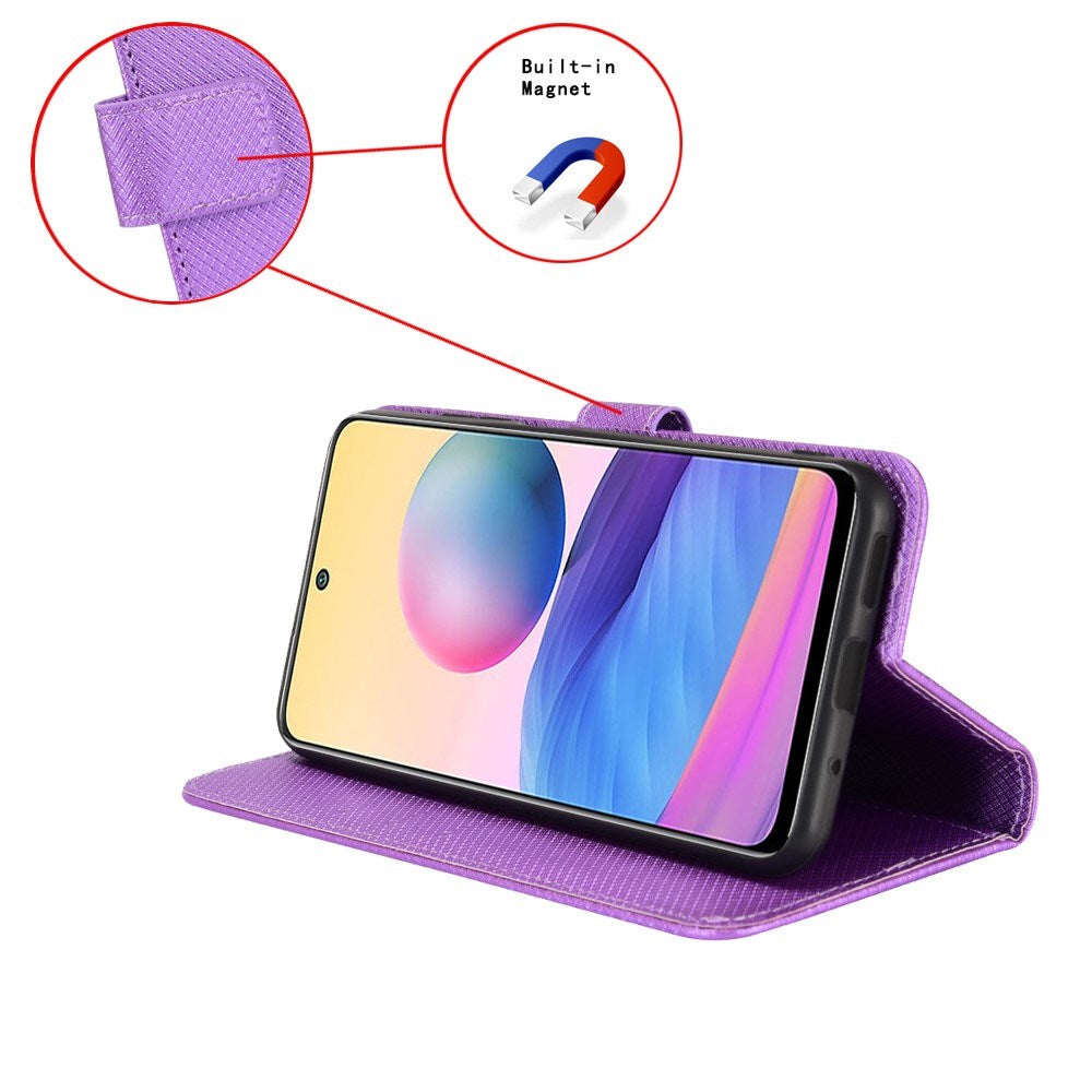 EIDERWOOD Xiaomi Redmi Note 13 Pro (5G) / Poco X6 Leather Flip Case w. Strap & Texture - Purple