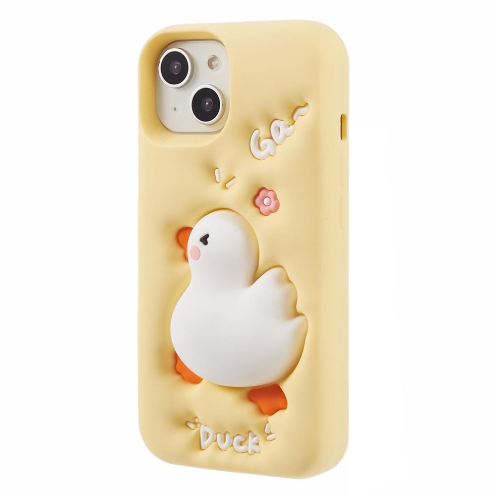 EIDERWOOD iPhone 14 Silicone Case with 3D Duck Design – Yellow