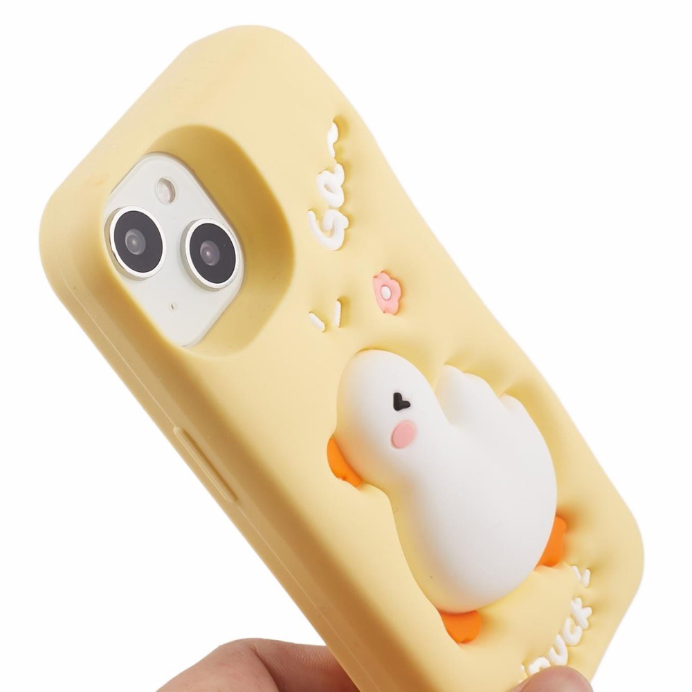 EIDERWOOD iPhone 14 Silicone Case with 3D Duck Design – Yellow