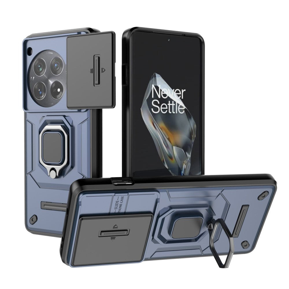 OnePlus 12 Tough Case w. Magnetic Kickstand & Cam Slider - Blue