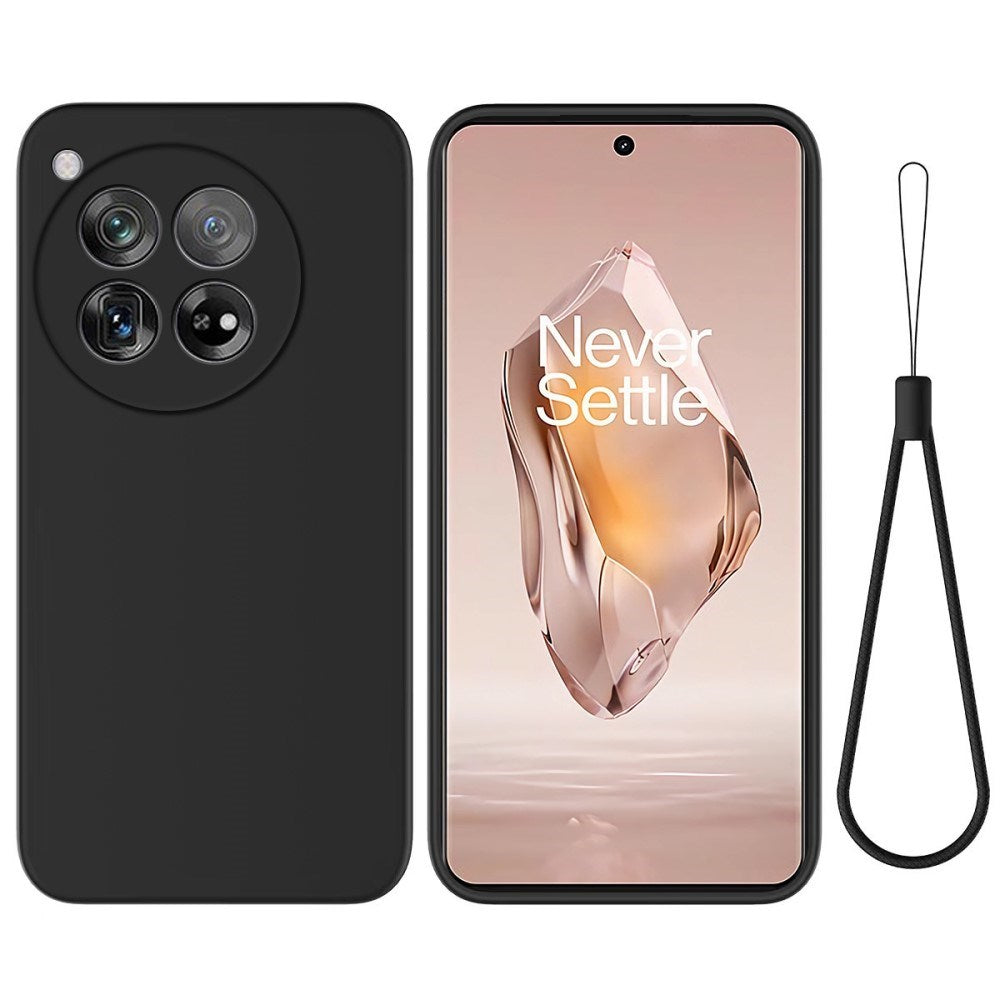 EIDERWOOD OnePlus 12R Liquid Silicone Case w. Strap - Black