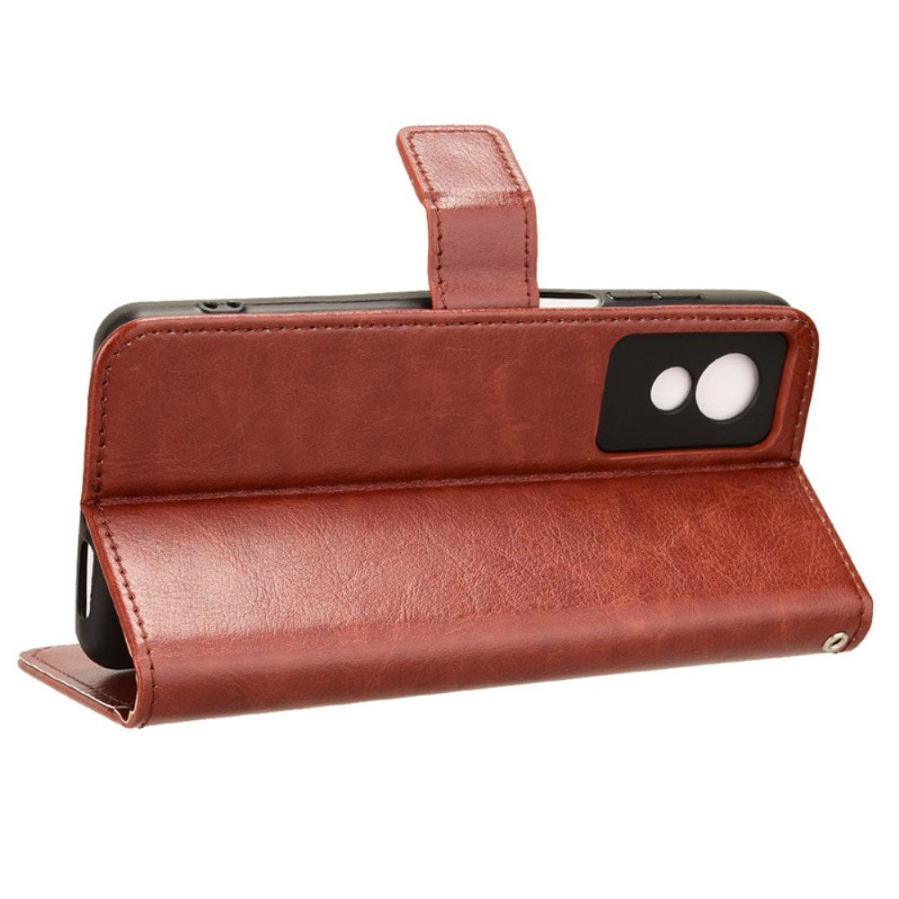EIDERWOOD TCL 501 Faux Leather Flip Case with Stand & Wallet - Brown