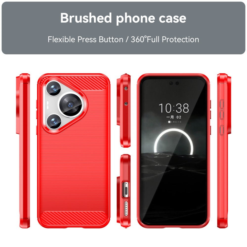 EIDERWOOD Huawei Pura 70 Pro / 70 Pro+ (Plus) Brushed Carbon Case - Red