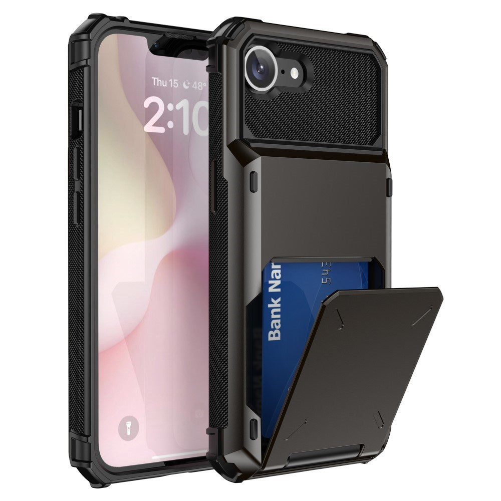 EIDERWOOD iPhone 17e / 16e Tough Case with Card Holder - Black