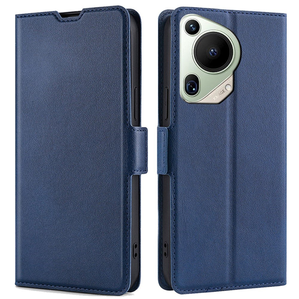 EIDERWOOD Huawei Pura 70 Ultra Flip Case in Faux Leather with Card Holder & Stand Function - Blue