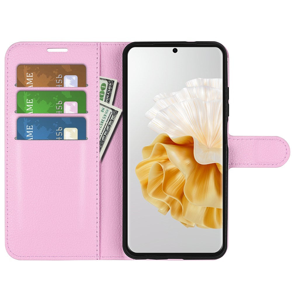 EIDERWOOD Huawei Pura 70 Faux Leather Flip Case with Cardholder & Stand Function - Pink