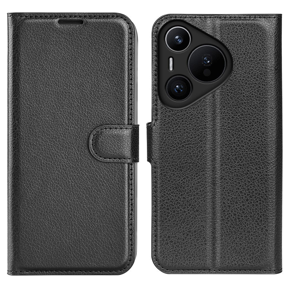 EIDERWOOD Huawei Pura 70 Pro / 70 Pro+ (Plus) Faux Leather Flip Case with Cardholder & Stand Function - Black