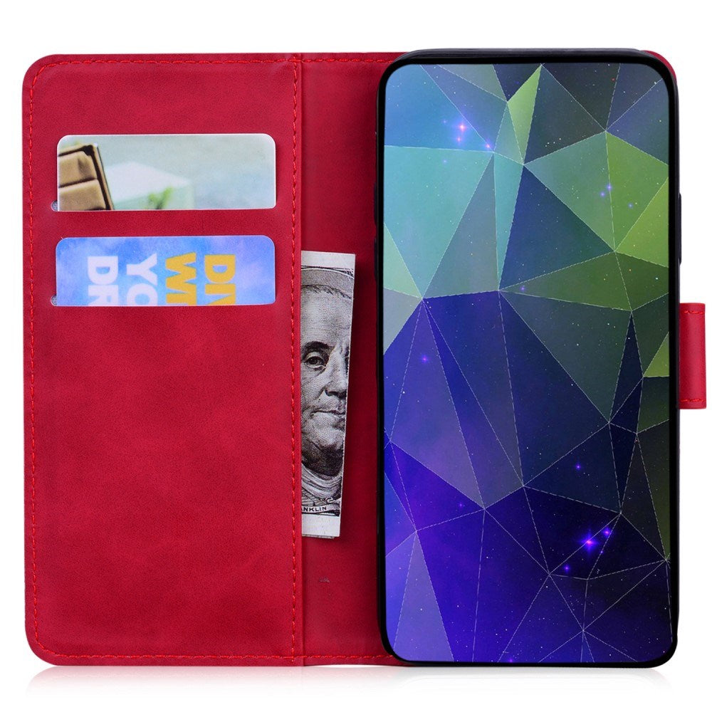 EIDERWOOD iPhone 16e Leatherette Flip Case with Stand Function & Wallet - Red