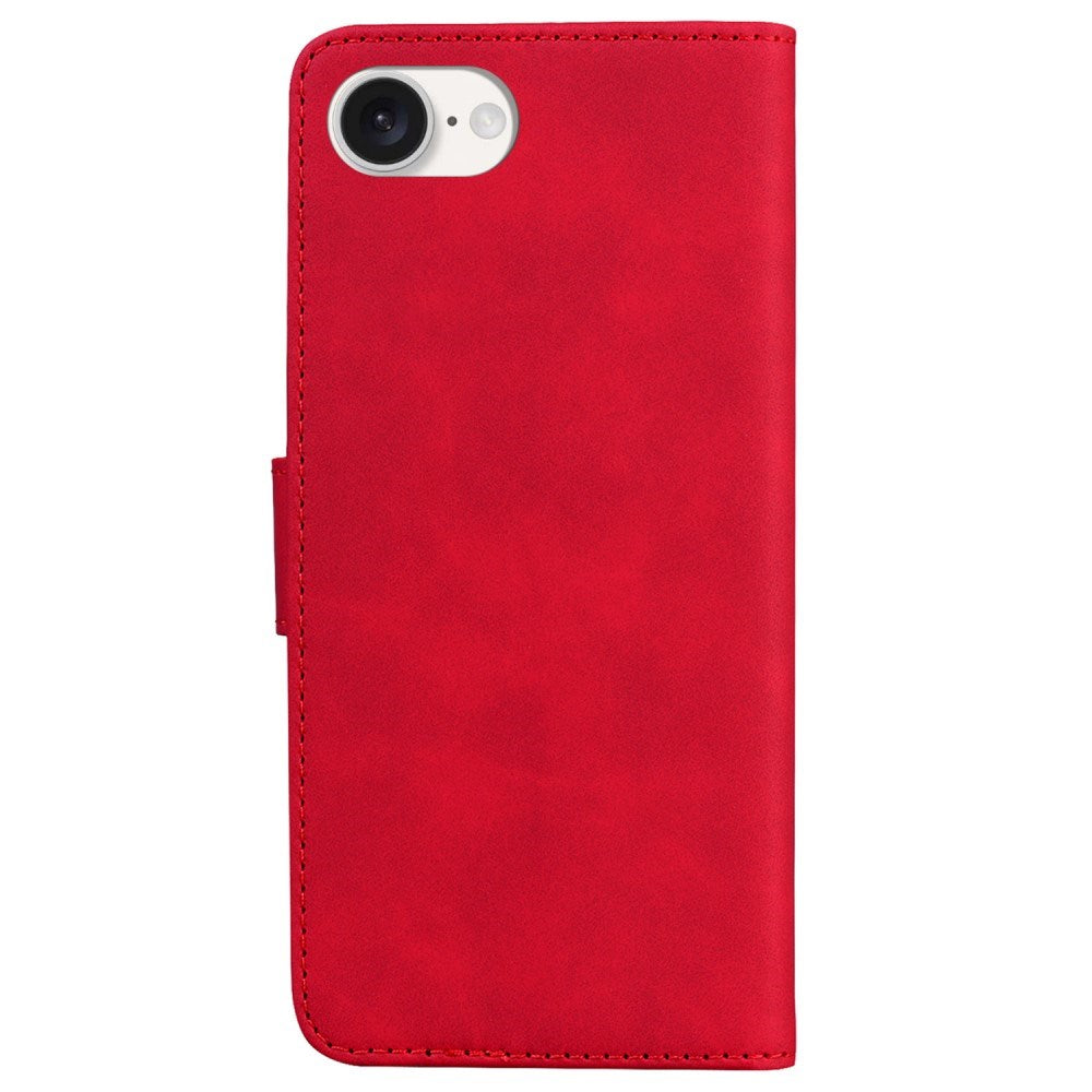 EIDERWOOD iPhone 16e Leatherette Flip Case with Stand Function & Wallet - Red