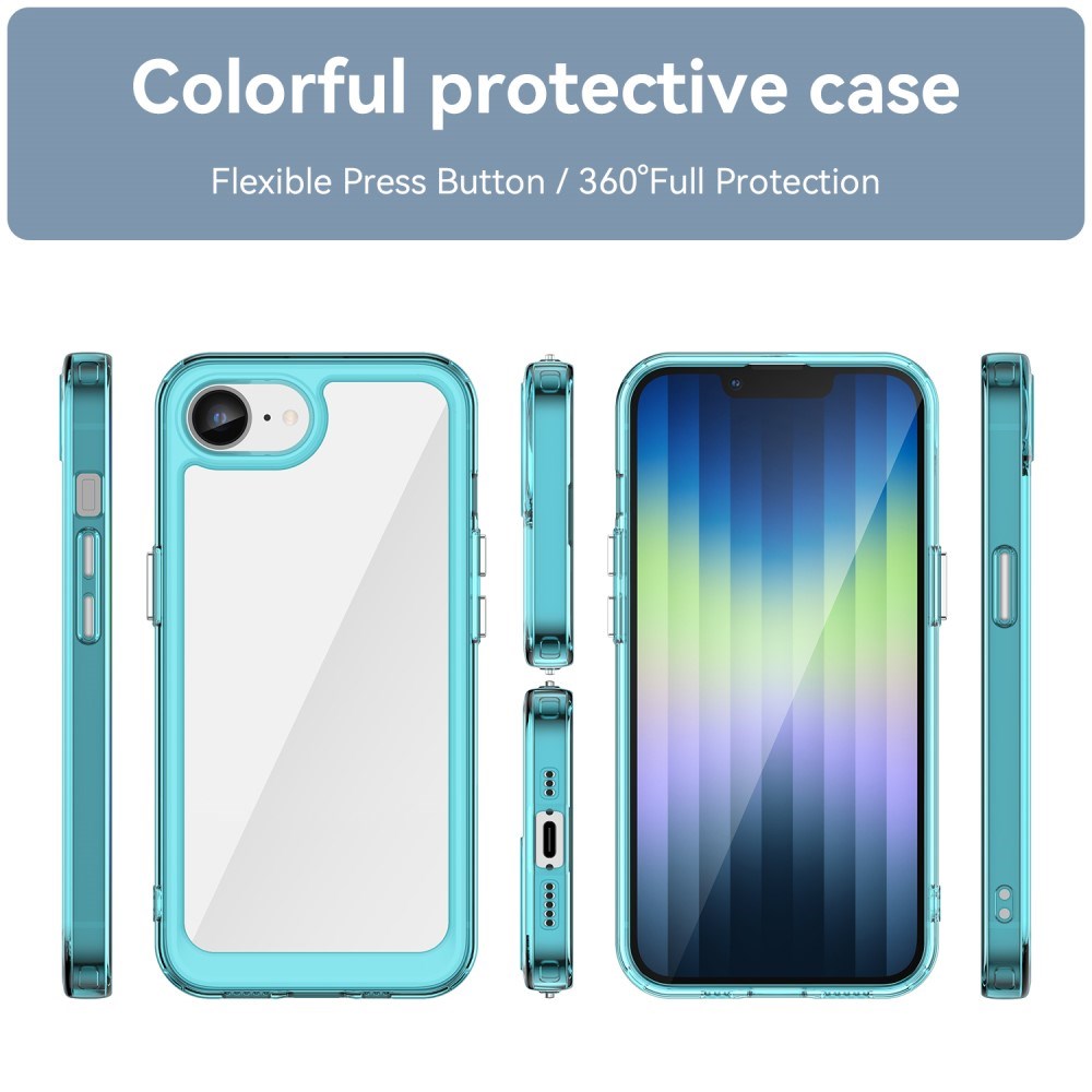 EIDERWOOD iPhone 16e Hybrid Plastic Case - Transparent / Turquoise