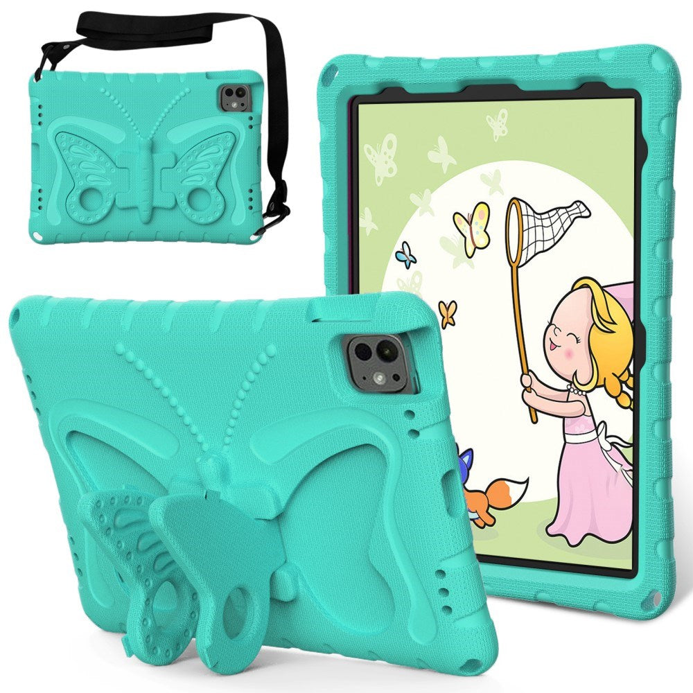 EIDERWOOD iPad Pro 11" (2025 / 2024) Kids Case - Butterfly Kickstand Case - Mint Green