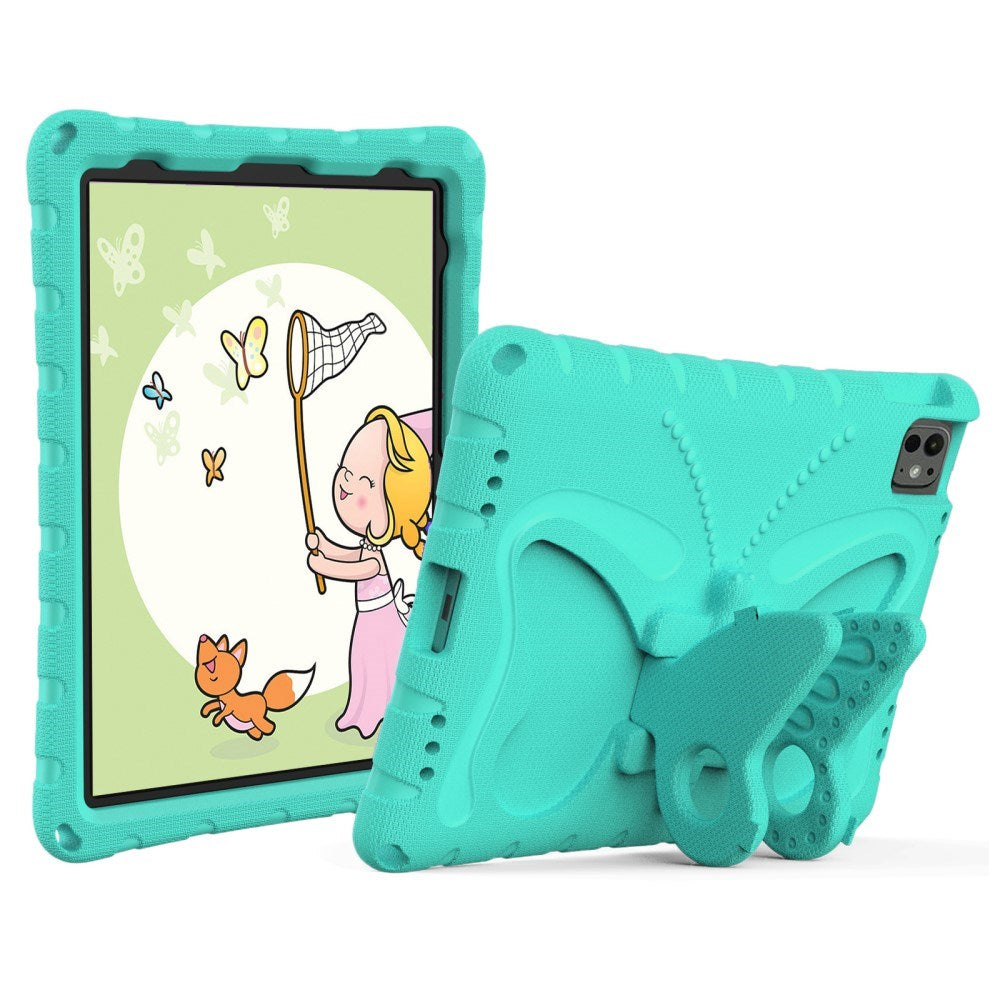EIDERWOOD iPad Pro 11" (2025 / 2024) Kids Case - Butterfly Kickstand Case - Mint Green