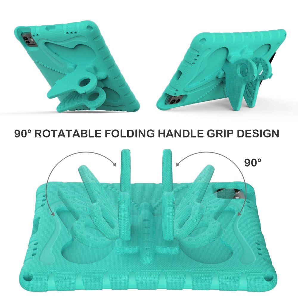 EIDERWOOD iPad Pro 11" (2025 / 2024) Kids Case - Butterfly Kickstand Case - Mint Green