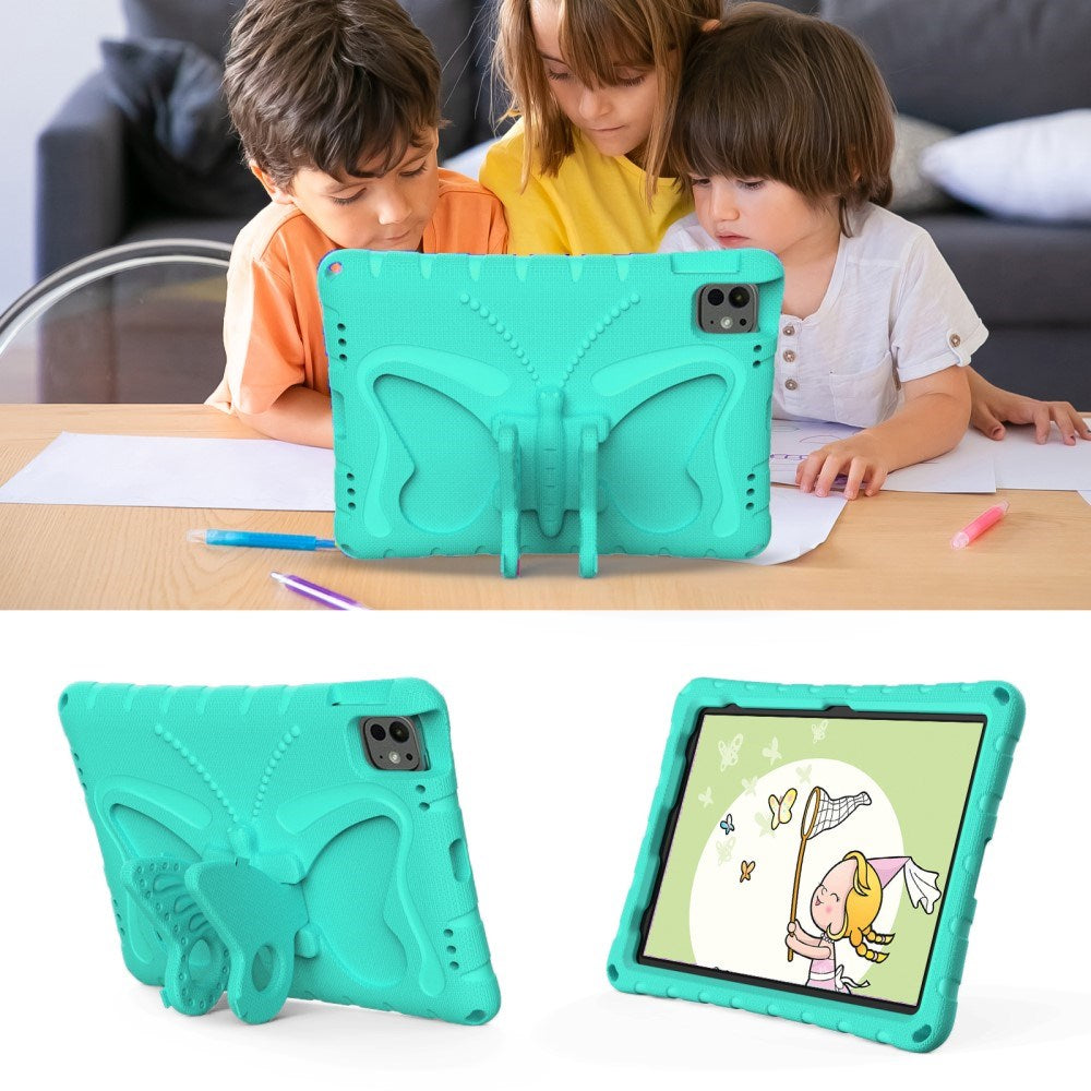 EIDERWOOD iPad Pro 11" (2025 / 2024) Kids Case - Butterfly Kickstand Case - Mint Green