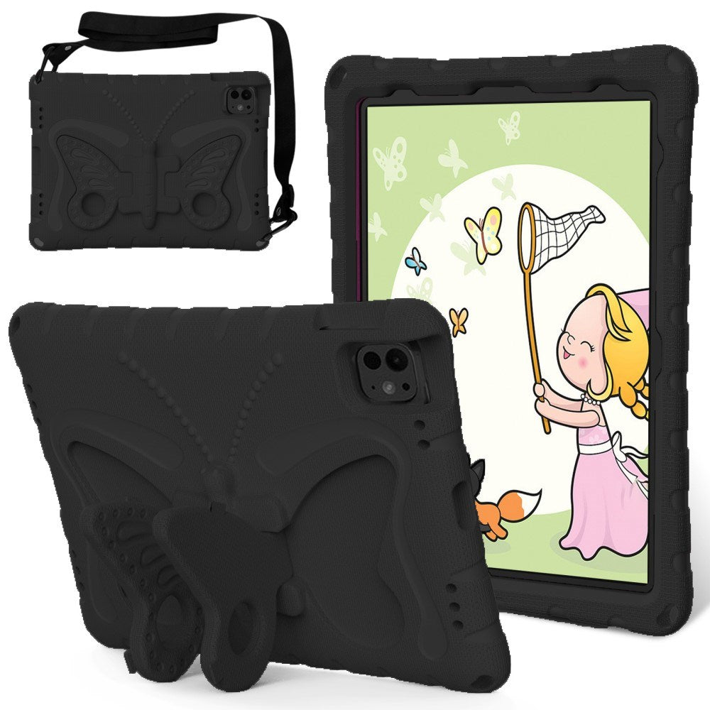 EIDERWOOD iPad Pro 11" (2025 / 2024) Kids Case - Butterfly Kickstand Case - Black