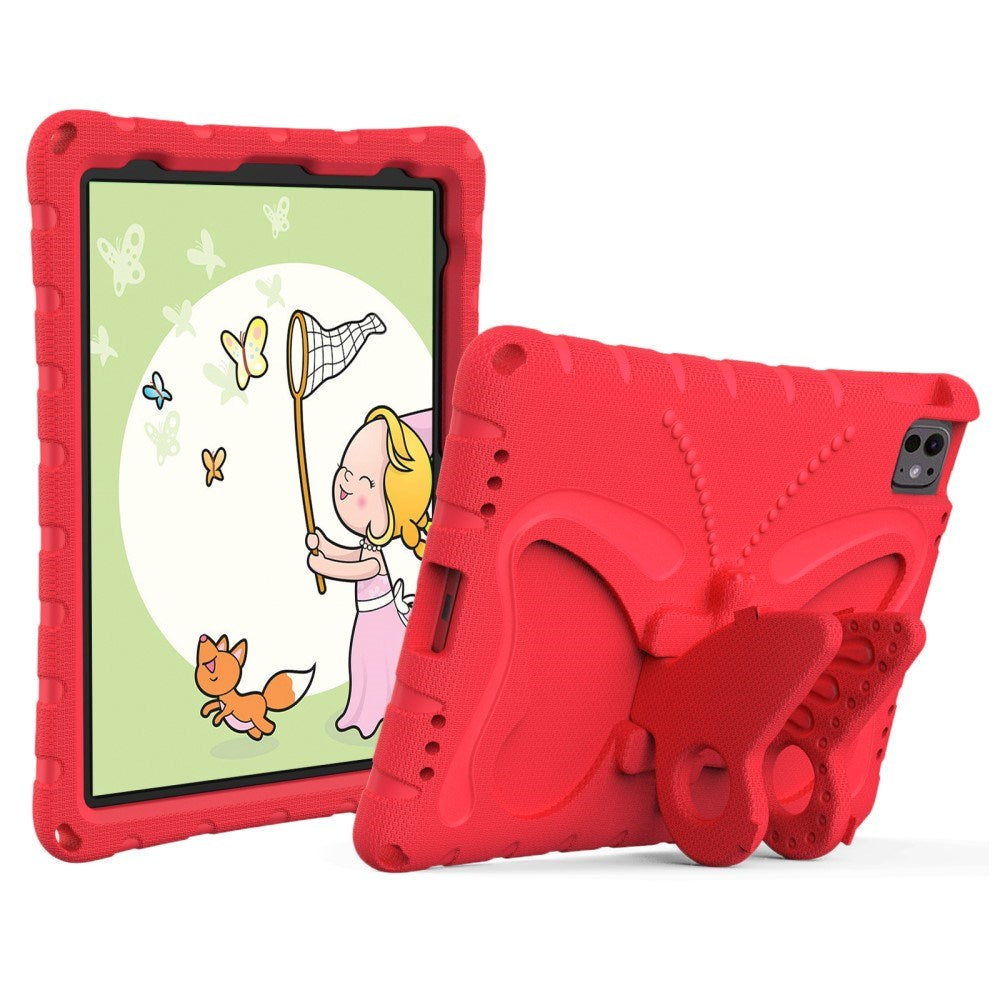 EIDERWOOD iPad Pro 11" (2025 / 2024) Kids Case - Butterfly Kickstand Case - Red