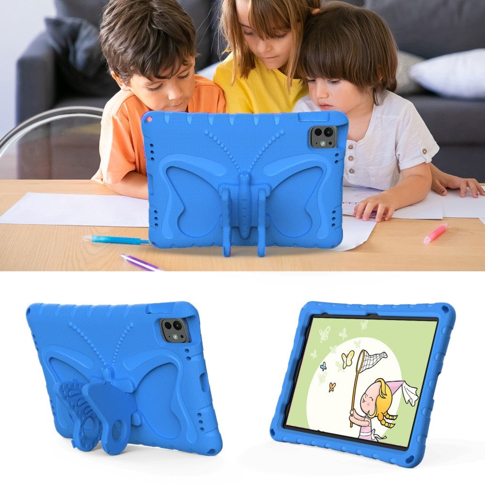 EIDERWOOD iPad Pro 11" (2025 / 2024) Kids Case - Butterfly Kickstand Case - Blue