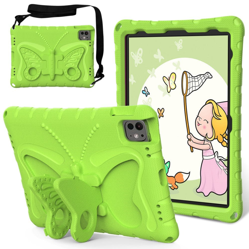 EIDERWOOD iPad Pro 11" (2025 / 2024) Kids Case - Butterfly Kickstand Case - Green
