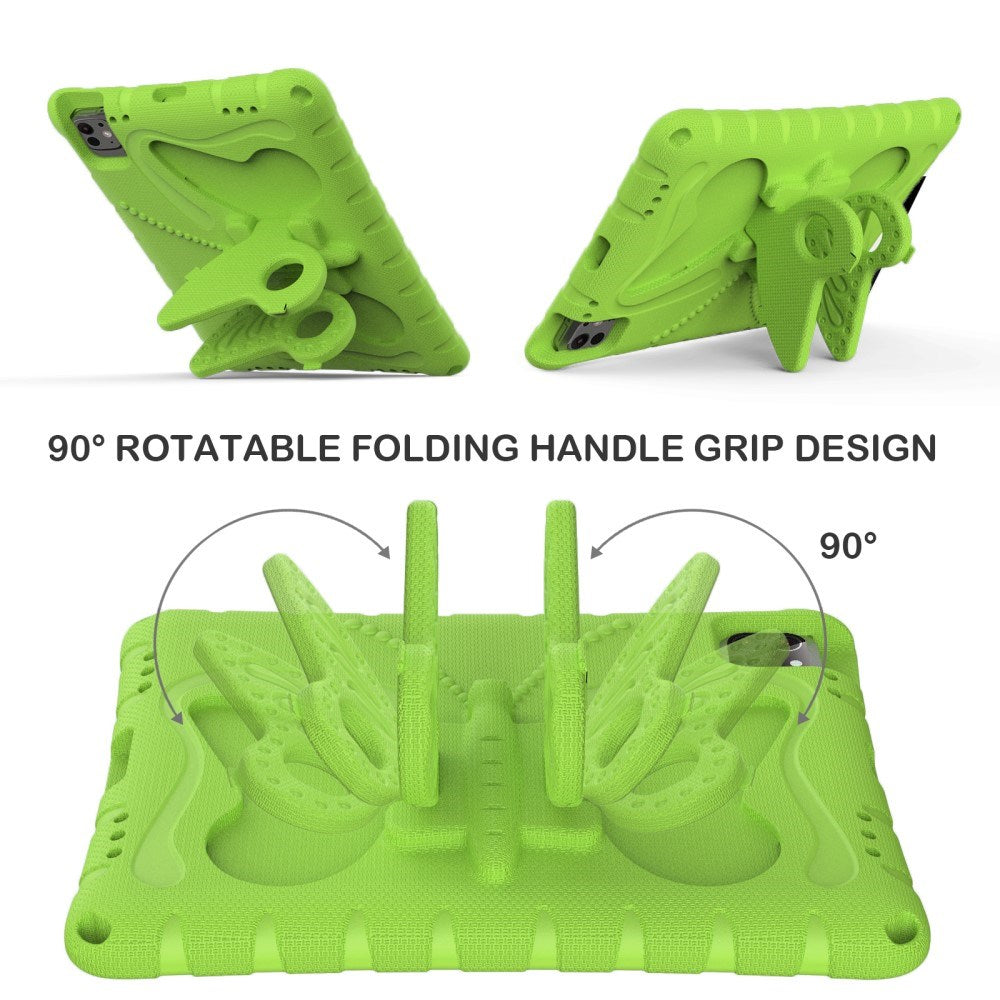 EIDERWOOD iPad Pro 11" (2025 / 2024) Kids Case - Butterfly Kickstand Case - Green