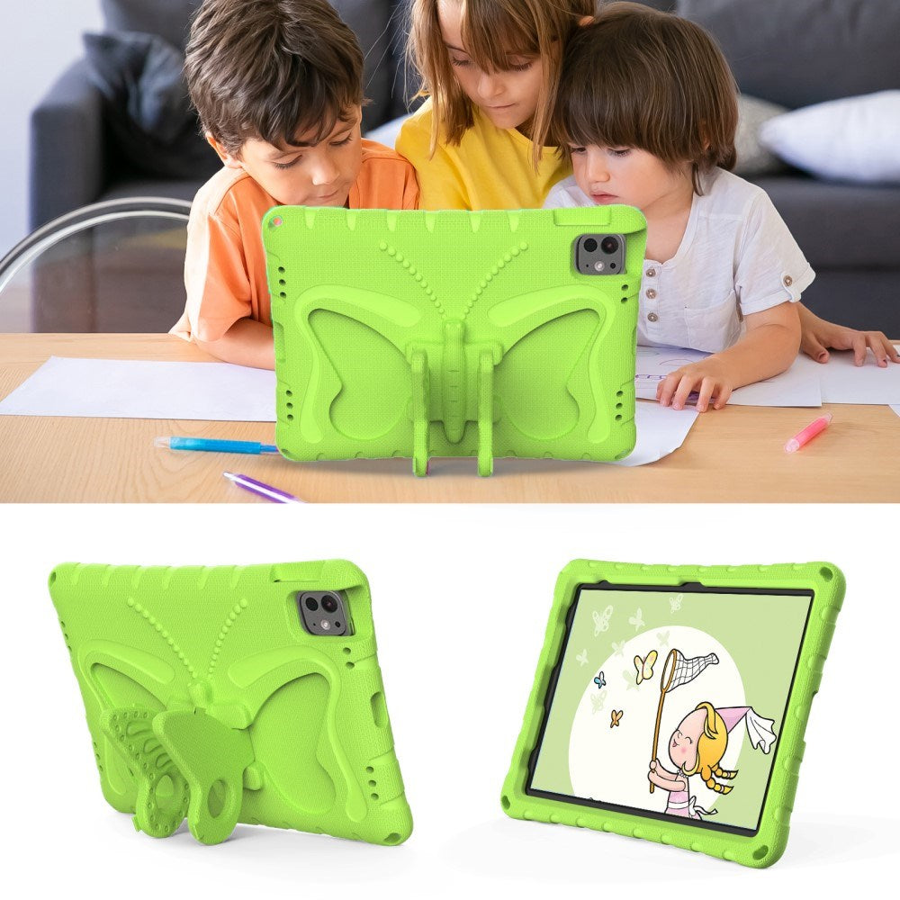EIDERWOOD iPad Pro 11" (2025 / 2024) Kids Case - Butterfly Kickstand Case - Green