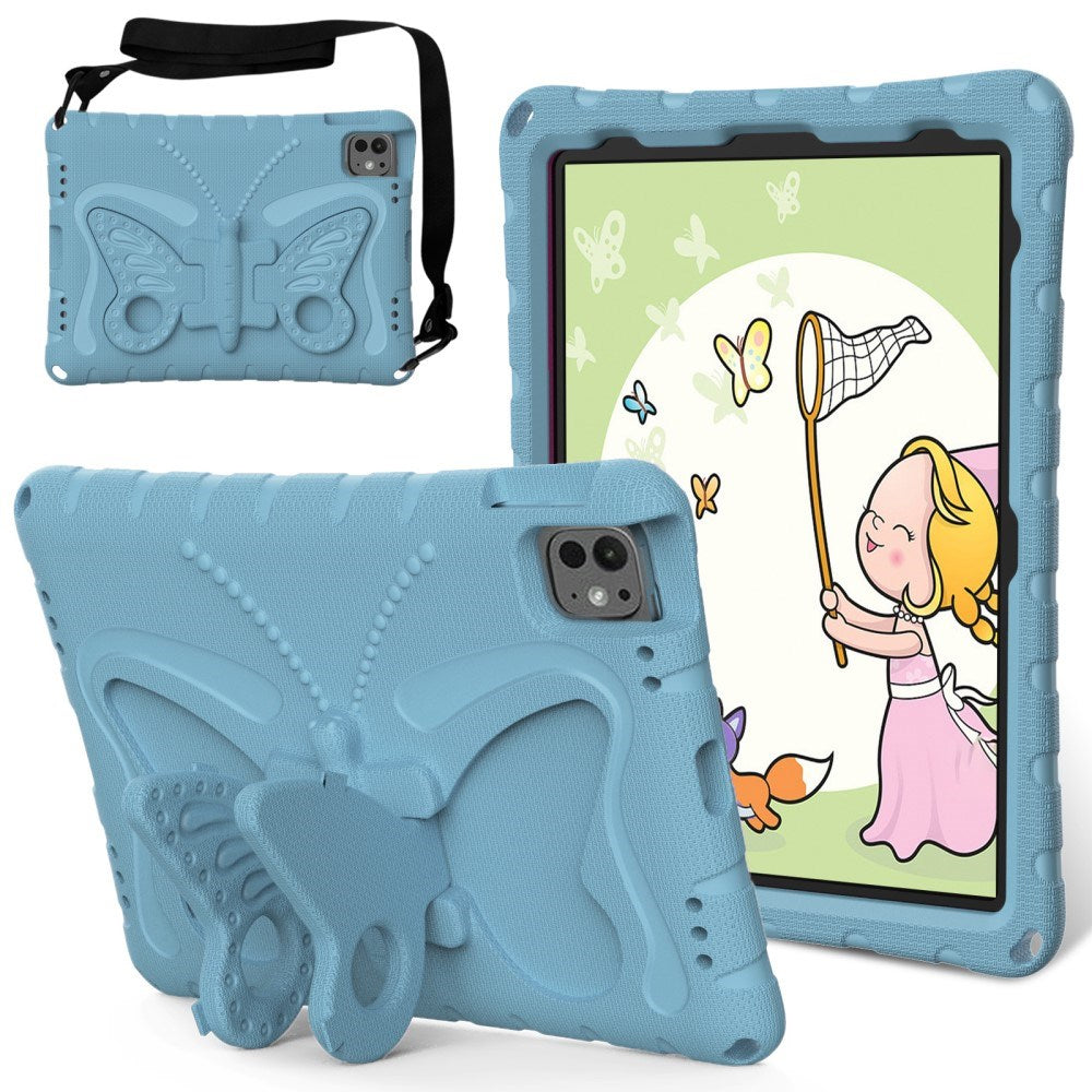 EIDERWOOD iPad Pro 11" (2025 / 2024) Kids Case - Butterfly Kickstand Case - Light Blue