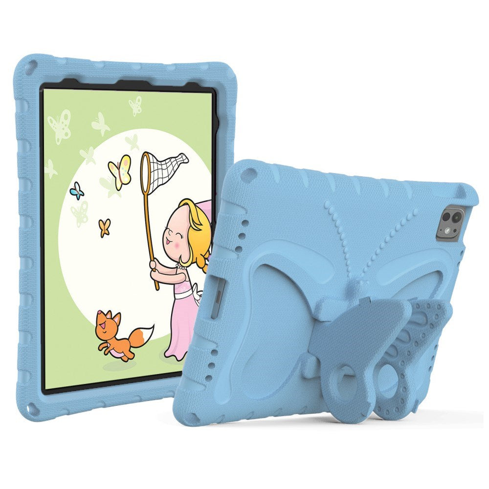 EIDERWOOD iPad Pro 11" (2025 / 2024) Kids Case - Butterfly Kickstand Case - Light Blue