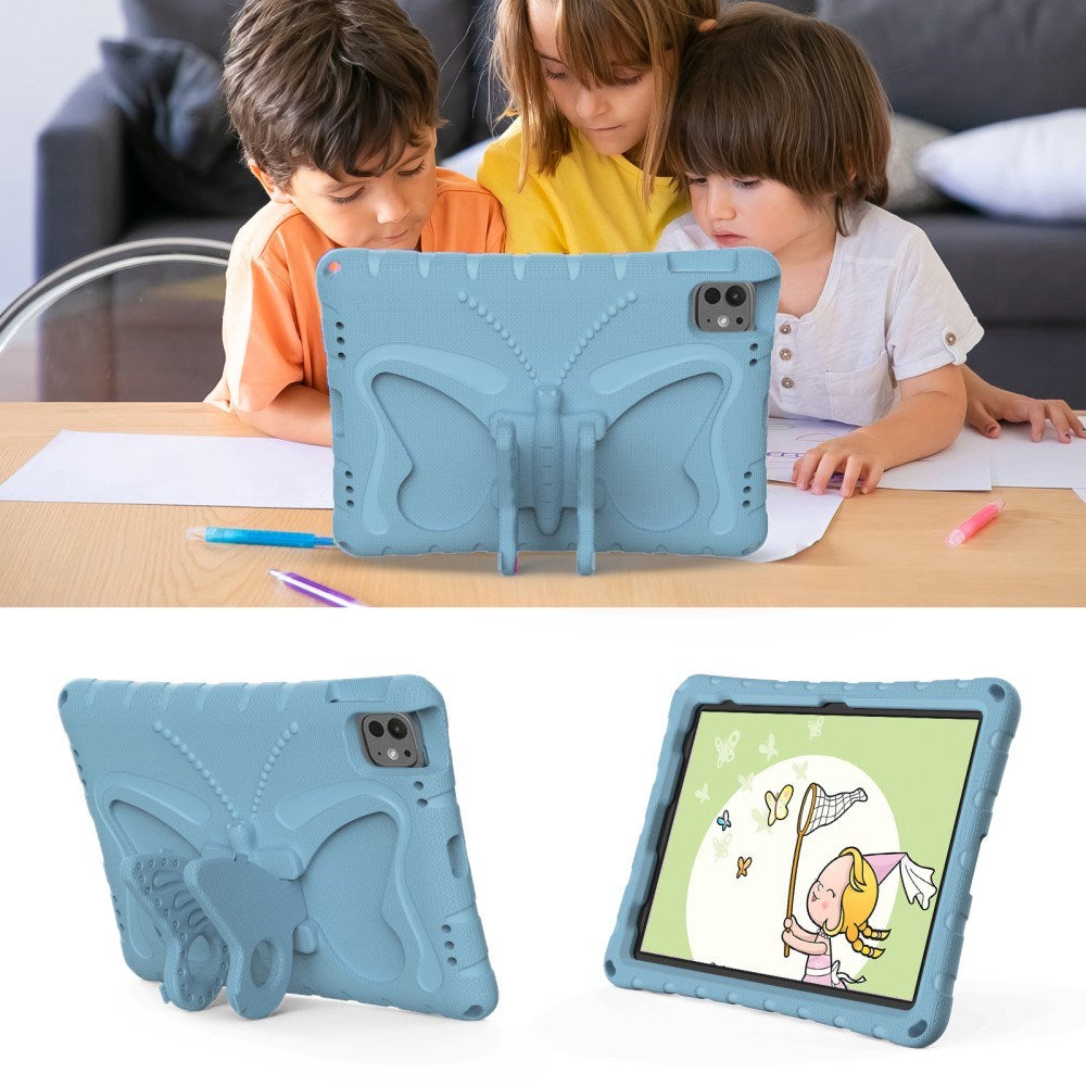 EIDERWOOD iPad Pro 11" (2025 / 2024) Kids Case - Butterfly Kickstand Case - Light Blue