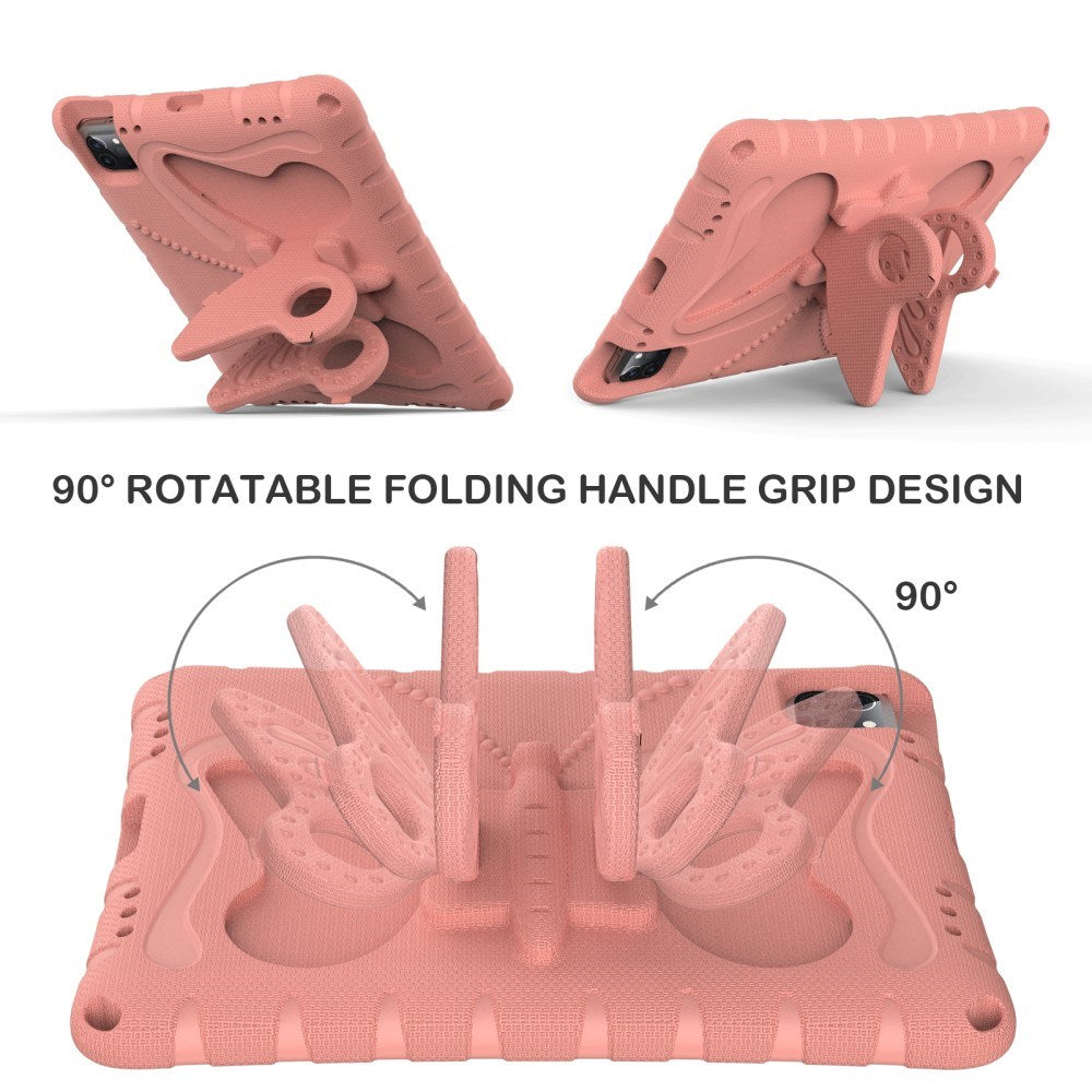 EIDERWOOD iPad Air / Pro 13" (2025 / 2024) / Pro 12.9" (2022-2018) Kids Case - Butterfly Kickstand Case - Coral