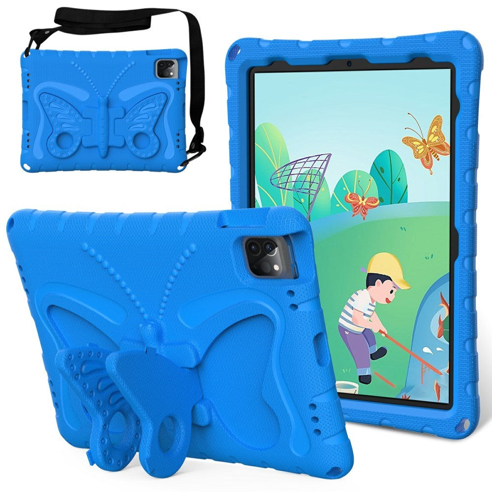 EIDERWOOD iPad Air / Pro 13" (2025 / 2024) / Pro 12.9" (2022-2018) Kids Case - Butterfly Kickstand Case - Blue