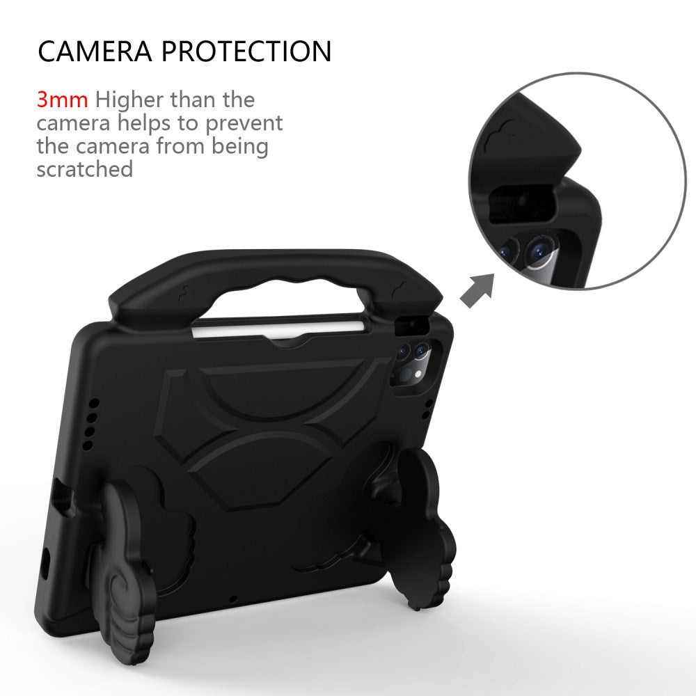 EIDERWOOD iPad Air / Pro 13" (2025 / 2024) / Pro 12.9" (2022-2018) Kids Case - Thumb Kickstand Case - Black