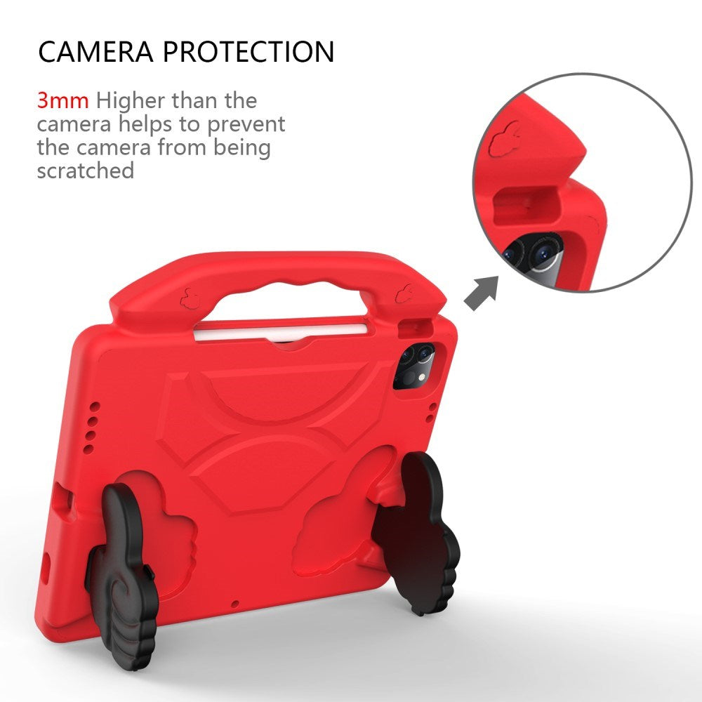 EIDERWOOD iPad Air / Pro 13" (2025 / 2024) / Pro 12.9" (2022-2018) Kids Case - Thumb Kickstand Case - Red