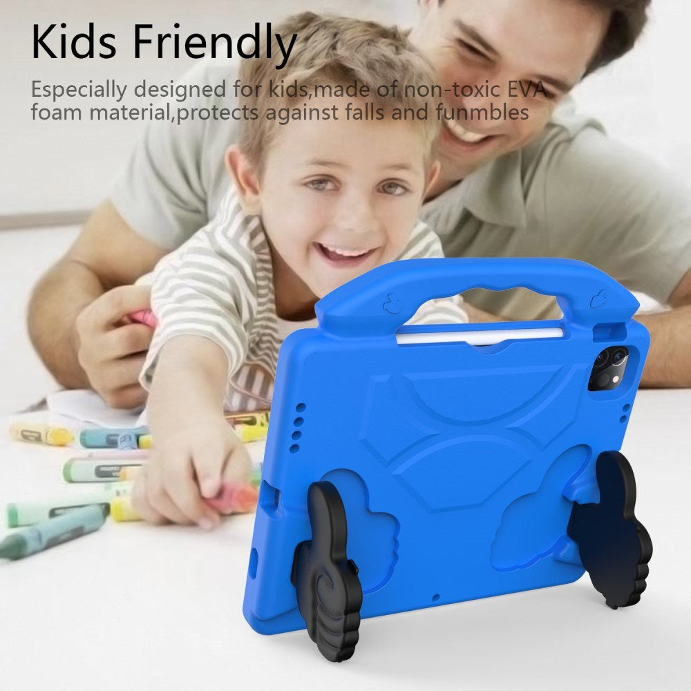 EIDERWOOD iPad Air / Pro 13" (2025 / 2024) / Pro 12.9" (2022-2018) Kids Case - Thumb Kickstand Case - Blue