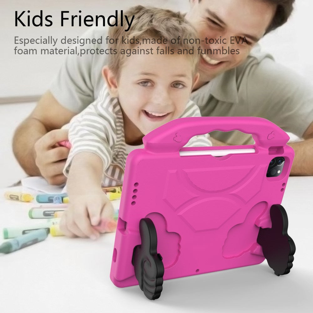 EIDERWOOD iPad Air / Pro 13" (2025 / 2024) / Pro 12.9" (2022-2018) Kids Case - Thumb Kickstand Case - Pink
