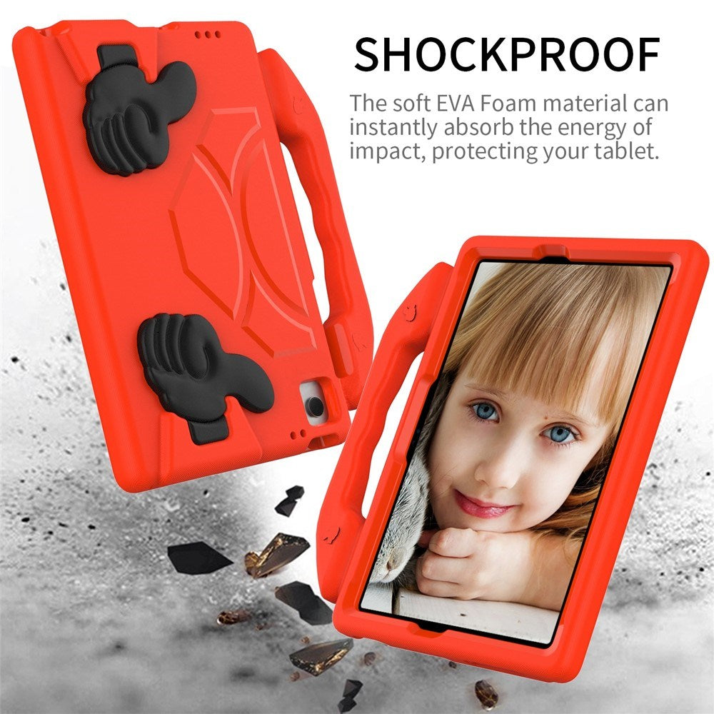 Samsung Galaxy Tab A11+ (Plus) / A9+ (Plus) EIDERWOOD Kids Case - Thumb Kickstand Case - Red