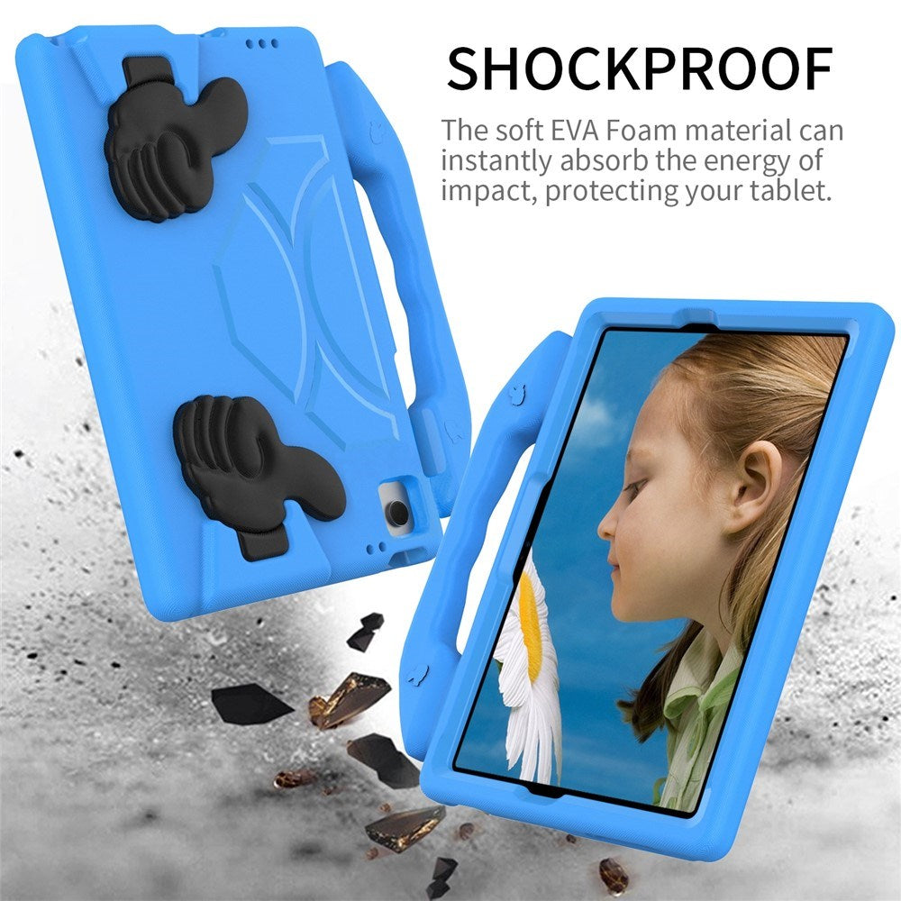 Samsung Galaxy Tab A11+ (Plus) / A9+ (Plus) EIDERWOOD Kids Case - Thumb Kickstand Case - Blue