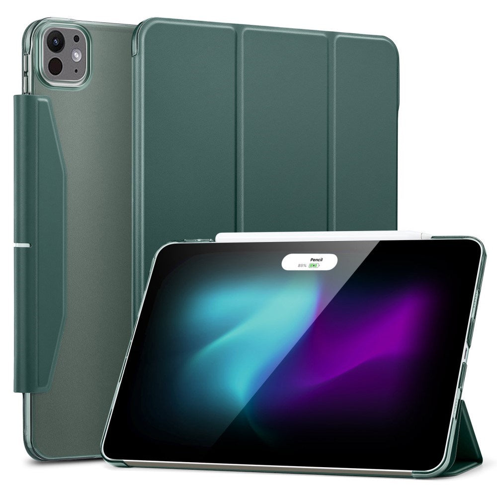 iPad Pro 13" (2025 / 2024) ESR Tri-Fold Flip Case with Apple Pencil Holder - Green