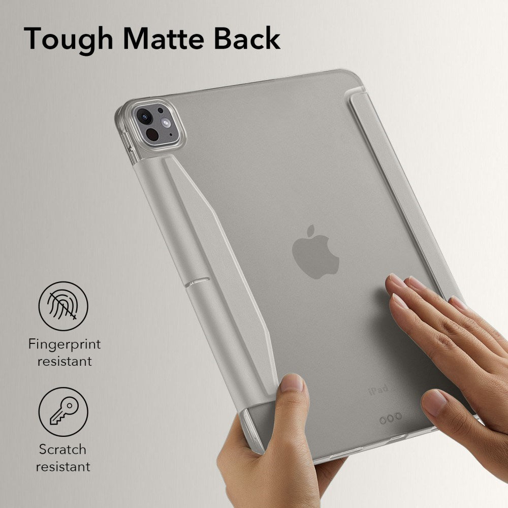 iPad Pro 13" (2025 / 2024) ESR Tri-Fold Flip Case with Apple Pencil Holder - Grey