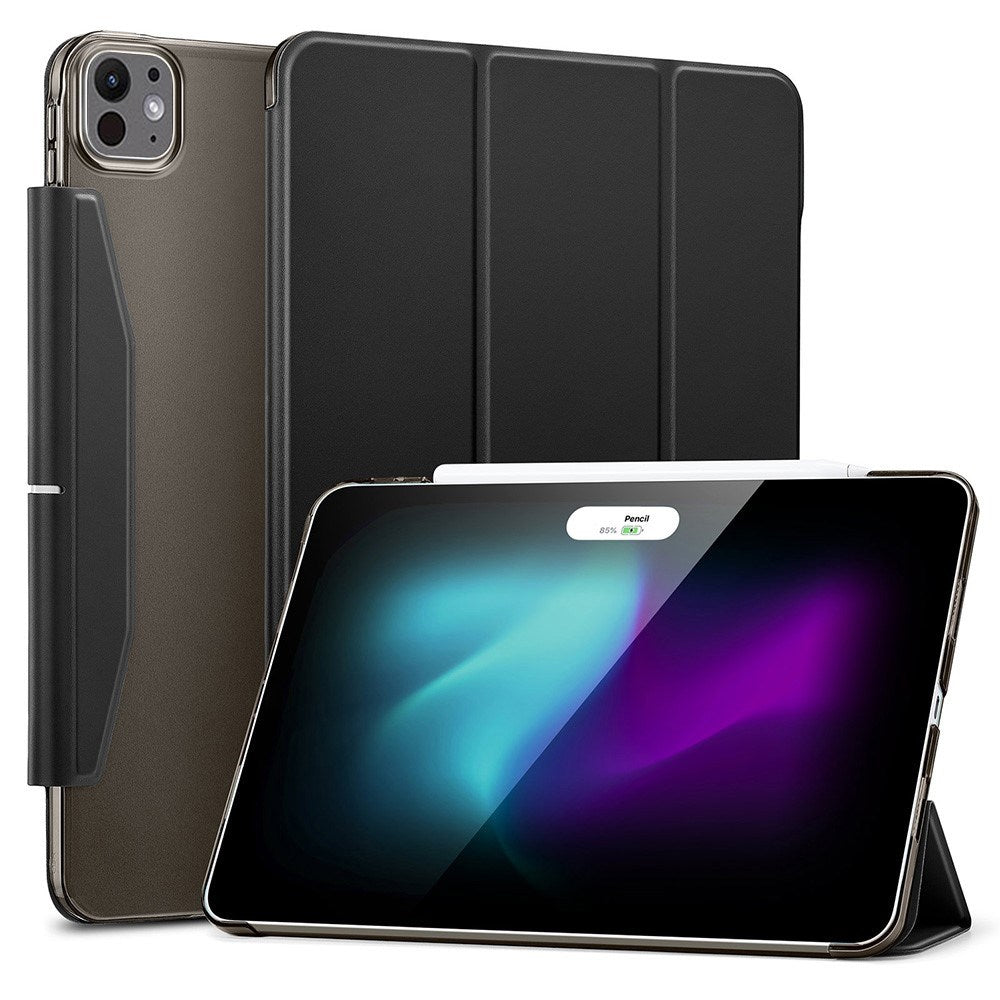 iPad Pro 11" (2025 / 2024) ESR Tri-Fold Flip Case with Apple Pencil Holder - Black