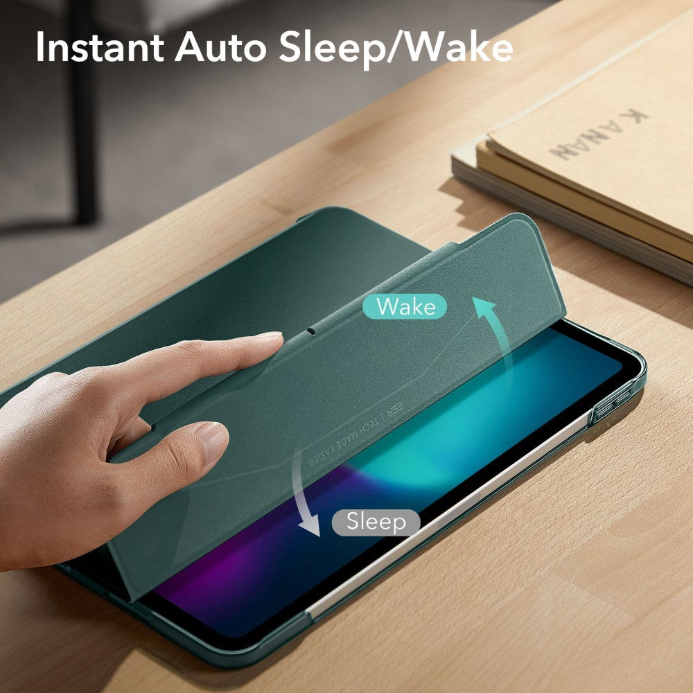 iPad Pro 11" (2025 / 2024) ESR Tri-Fold Flip Case with Apple Pencil Holder - Green